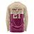 Queensland Samoa Custom Long Sleeve Shirt Maroon Pacific Polynesian Tribal Pattern