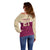 Queensland Samoa Custom Off Shoulder Sweater Maroon Pacific Polynesian Tribal Pattern