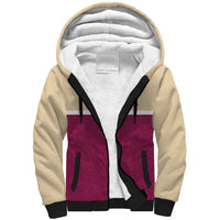 Queensland Samoa Custom Sherpa Hoodie Maroon Pacific Polynesian Tribal Pattern