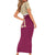 Queensland Samoa Custom Short Sleeve Bodycon Dress Maroon Pacific Polynesian Tribal Pattern