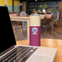 Queensland Samoa Custom Skinny Tumbler Maroon Pacific Polynesian Tribal Pattern