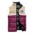 Queensland Samoa Custom Sleeveless Puffer Jacket Maroon Pacific Polynesian Tribal Pattern - Polynesian Pride