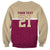 Queensland Samoa Custom Sweatshirt Maroon Pacific Polynesian Tribal Pattern