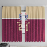 Queensland Samoa Custom Window Curtain Maroon Pacific Polynesian Tribal Pattern