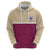Queensland Samoa Custom Zip Hoodie Maroon Pacific Polynesian Tribal Pattern