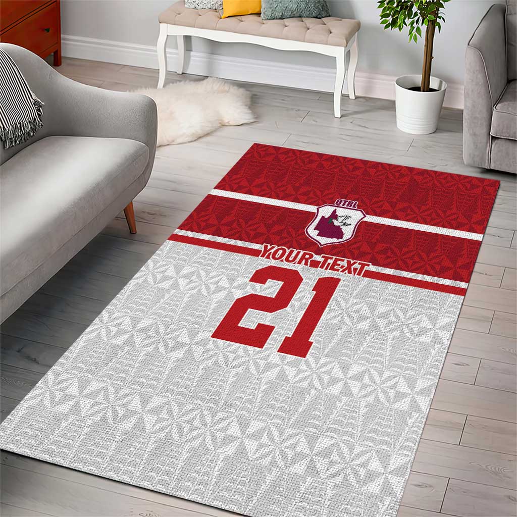 Queensland Tonga Custom Area Rug QLD with Tongan Ngatu Pattern
