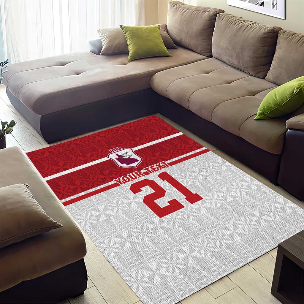 Queensland Tonga Custom Area Rug QLD with Tongan Ngatu Pattern
