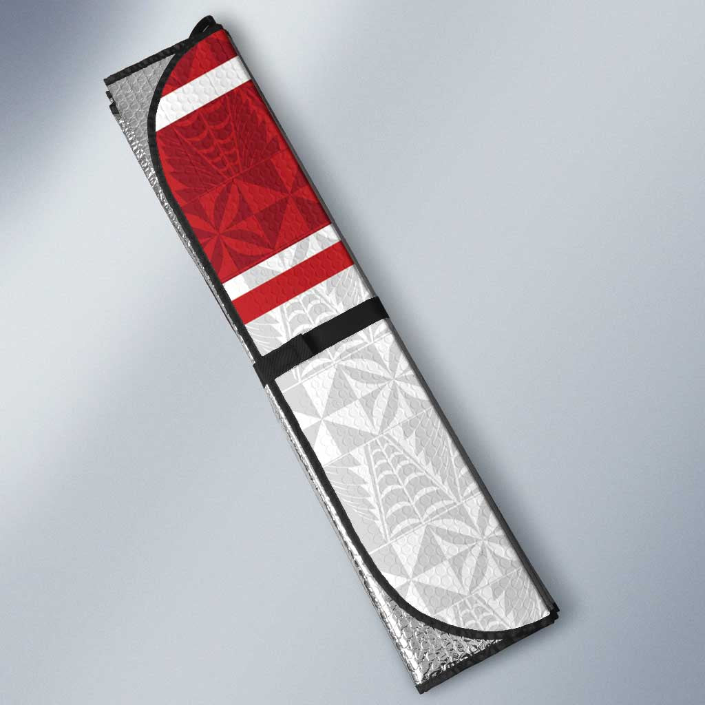 Queensland Tonga Custom Auto Sun Shade QLD with Tongan Ngatu Pattern - Polynesian Pride