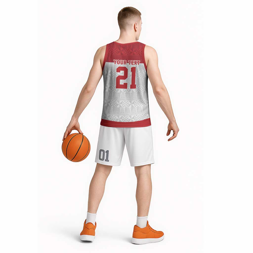 Queensland Tonga Custom Basketball Jersey QLD with Tongan Ngatu Pattern - Polynesian Pride