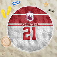 Queensland Tonga Custom Beach Blanket QLD with Tongan Ngatu Pattern