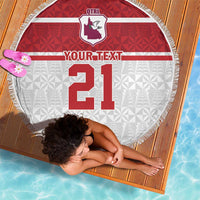 Queensland Tonga Custom Beach Blanket QLD with Tongan Ngatu Pattern