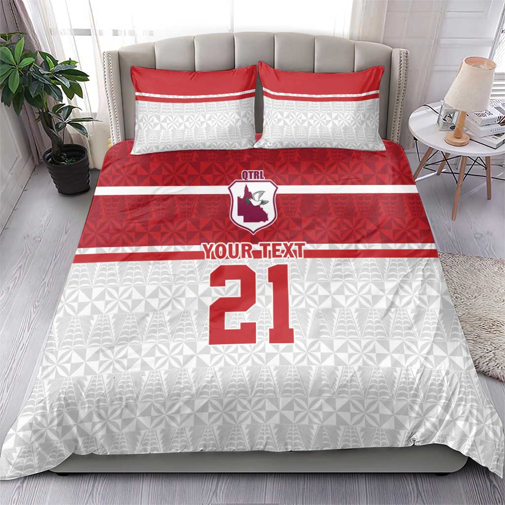 Queensland Tonga Custom Bedding Set QLD with Tongan Ngatu Pattern