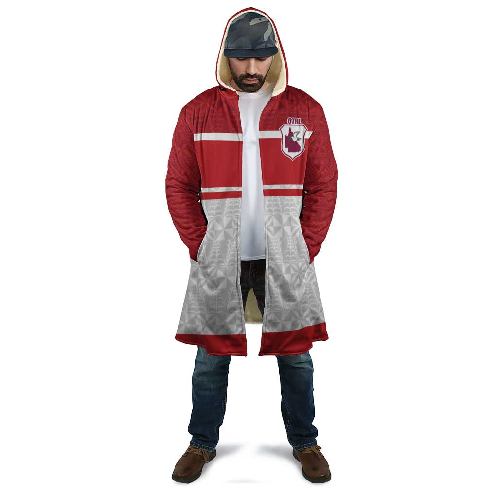 Queensland Tonga Custom Cloak QLD with Tongan Ngatu Pattern - Polynesian Pride