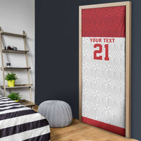 Queensland Tonga Custom Door Cover QLD with Tongan Ngatu Pattern - Polynesian Pride