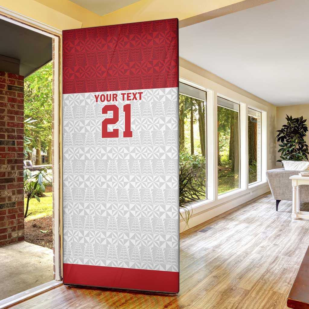 Queensland Tonga Custom Door Cover QLD with Tongan Ngatu Pattern - Polynesian Pride