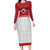 Queensland Tonga Custom Family Matching Long Sleeve Bodycon Dress and Hawaiian Shirt QLD with Tongan Ngatu Pattern