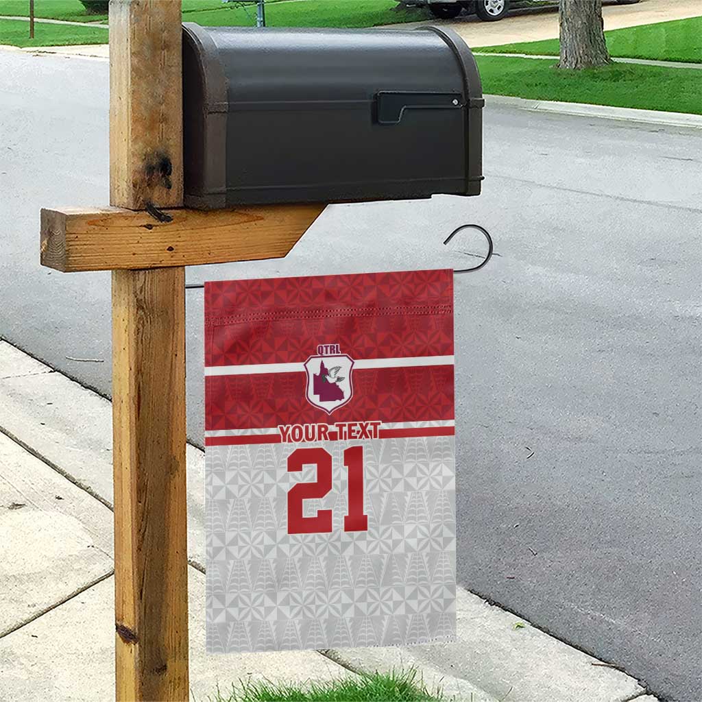 Queensland Tonga Custom Garden Flag QLD with Tongan Ngatu Pattern