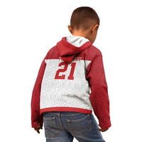 Queensland Tonga Custom Kid Hoodie QLD with Tongan Ngatu Pattern