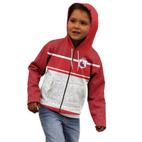 Queensland Tonga Custom Kid Hoodie QLD with Tongan Ngatu Pattern