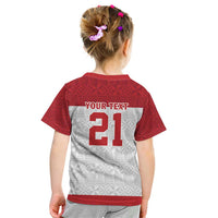 Queensland Tonga Custom Kid T Shirt QLD with Tongan Ngatu Pattern