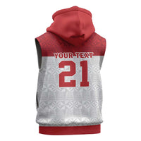 Queensland Tonga Custom Sleeveless Zip Hoodie QLD with Tongan Ngatu Pattern - Polynesian Pride