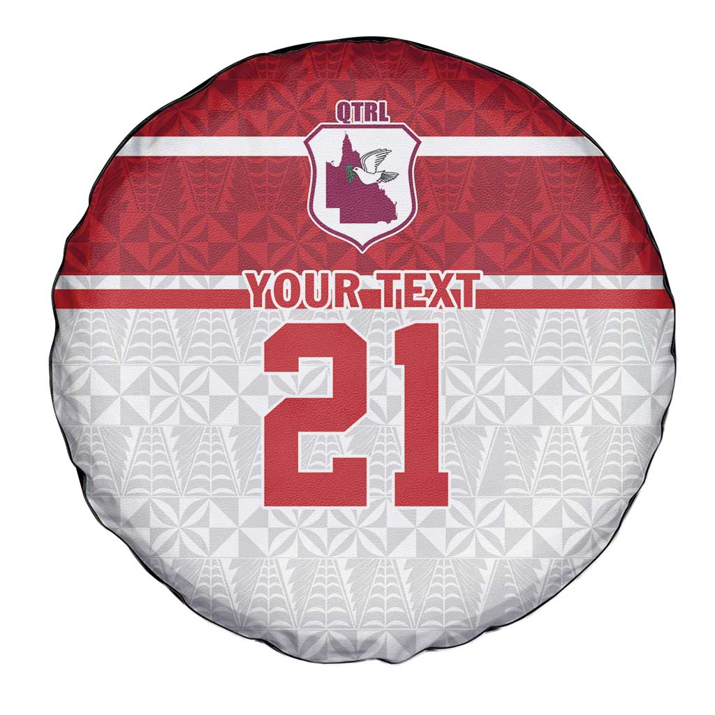 Queensland Tonga Custom Spare Tire Cover QLD with Tongan Ngatu Pattern