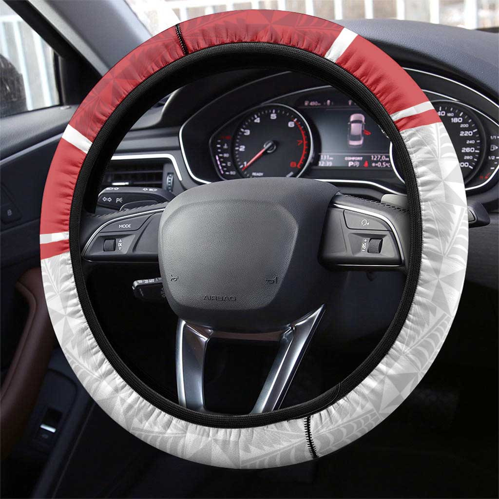 Queensland Tonga Steering Wheel Cover QLD with Tongan Ngatu Pattern
