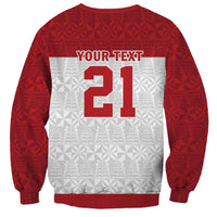 Queensland Tonga Custom Sweatshirt QLD with Tongan Ngatu Pattern LT9 - Polynesian Pride
