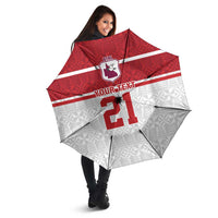 Queensland Tonga Custom Umbrella QLD with Tongan Ngatu Pattern - Polynesian Pride