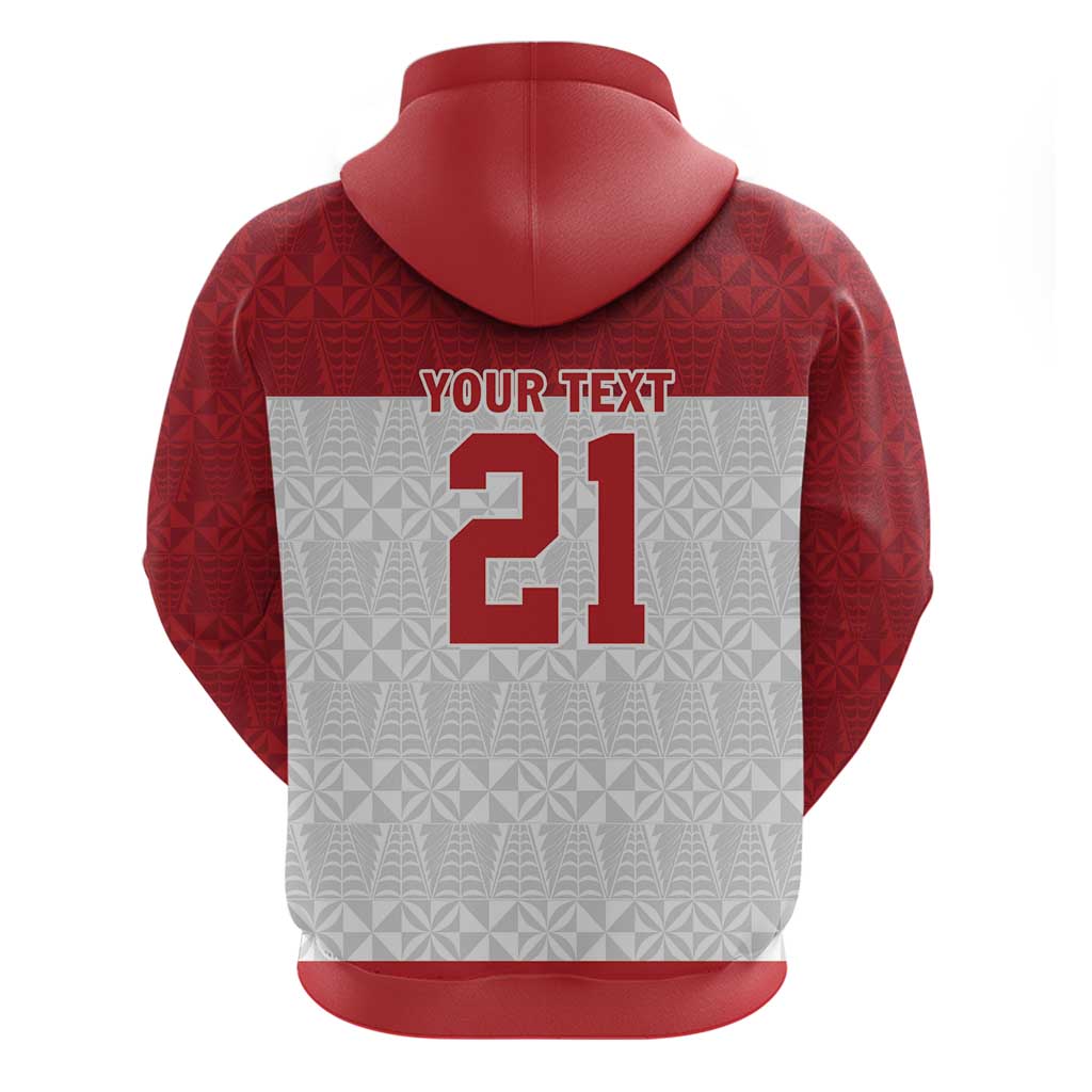 Queensland Tonga Custom Zip Hoodie QLD with Tongan Ngatu Pattern