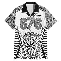 Personalised Tonga 676 Family Matching Mermaid Dress and Hawaiian Shirt Tribal Kupesi Ngatu Unique LT9 Dad's Shirt - Short Sleeve White - Polynesian Pride