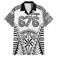Personalised Tonga 676 Family Matching Summer Maxi Dress and Hawaiian Shirt Tribal Kupesi Ngatu Unique LT9 Dad's Shirt - Short Sleeve White - Polynesian Pride