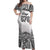 Personalised Tonga 676 Off Shoulder Maxi Dress Tribal Kupesi Ngatu Unique