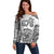 Personalised Tonga 676 Off Shoulder Sweater Tribal Kupesi Ngatu Unique