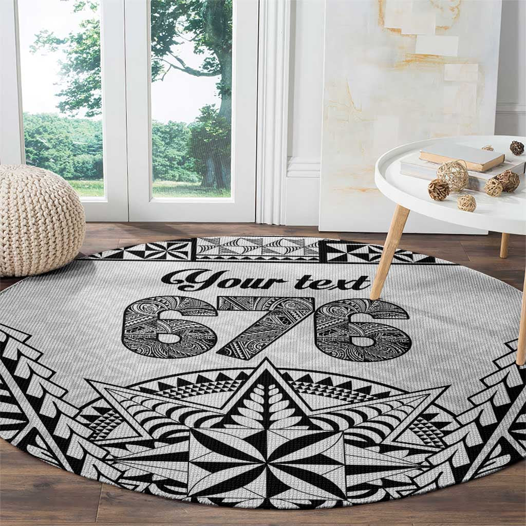 Personalised Tonga 676 Round Carpet Tribal Kupesi Ngatu Unique