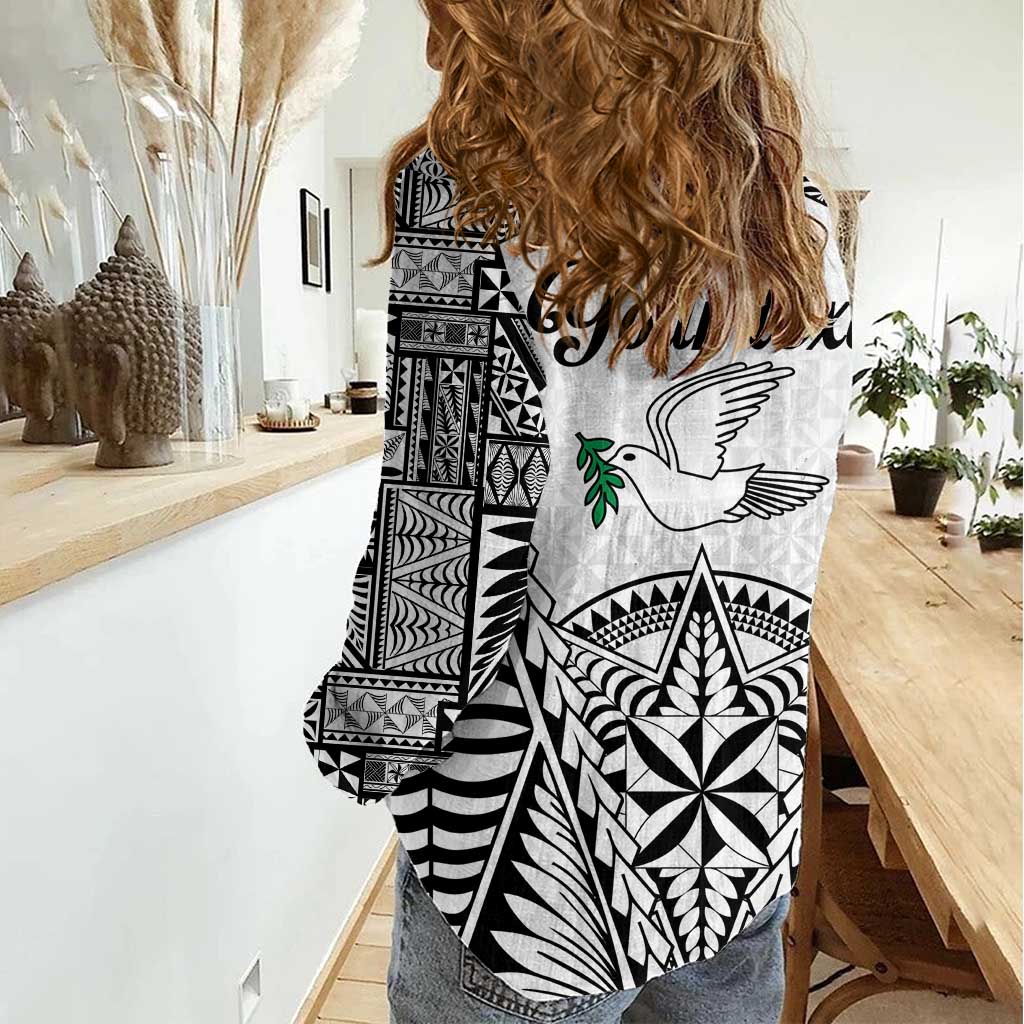 Personalised Tonga 676 Women Casual Shirt Tribal Kupesi Ngatu Unique