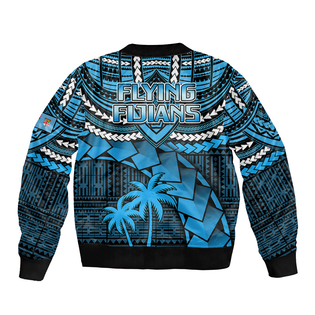 Fiji Rugby Bomber Jacket Go Fijian Tapa Arty with World Cup Vibe LT9 - Polynesian Pride