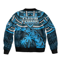Fiji Rugby Bomber Jacket Go Fijian Tapa Arty with World Cup Vibe LT9 - Polynesian Pride