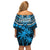 Fiji Rugby Off Shoulder Short Dress Go Fijian Tapa Arty with World Cup Vibe LT9 - Polynesian Pride