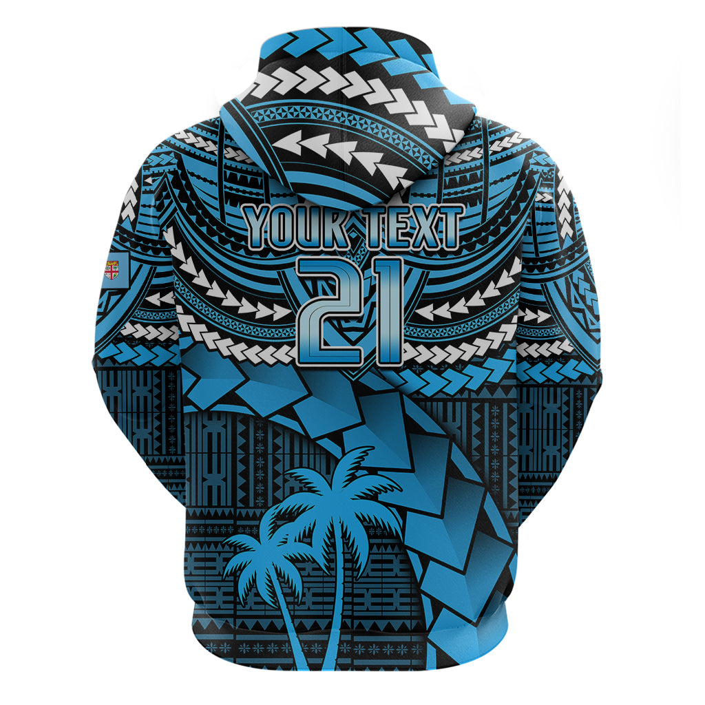 Custom Fiji Rugby Hoodie Go Fijian Tapa Arty with World Cup Vibe LT9 - Polynesian Pride