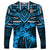 Custom Fiji Rugby Long Sleeve Shirt Go Fijian Tapa Arty with World Cup Vibe LT9 Unisex Blue - Polynesian Pride