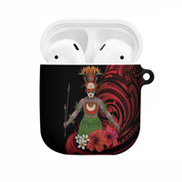 Huli Wigmen Tribe Hela Province AirPods Case Papua New Guinea Indigenous Pattern LT9 Black - Polynesian Pride