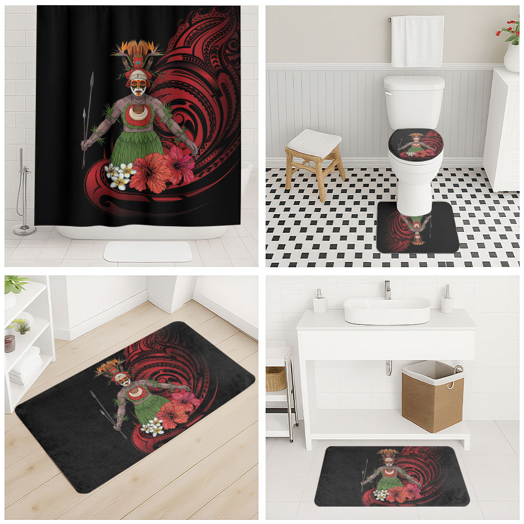 Huli Wigmen Tribe Hela Province Bathroom Set Papua New Guinea Indigenous Pattern LT9 - Polynesian Pride