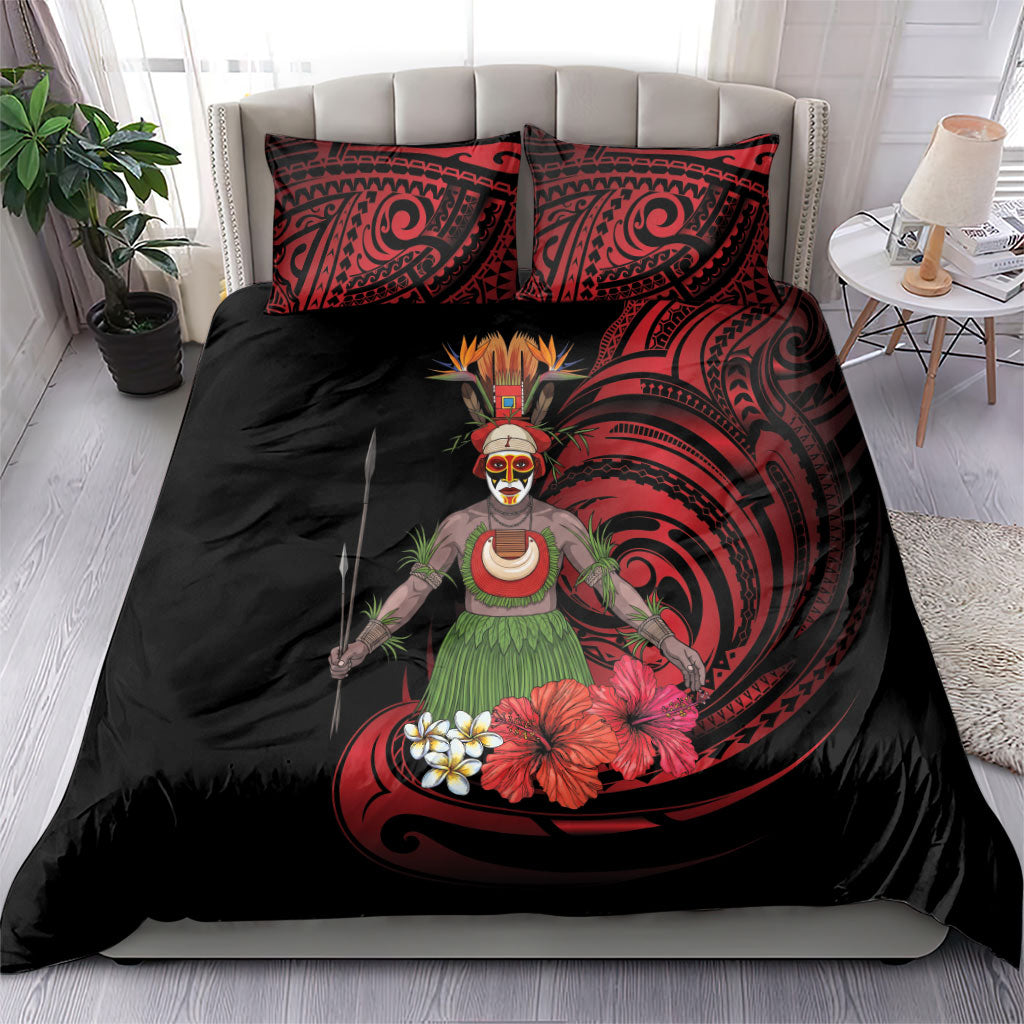 Huli Wigmen Tribe Hela Province Bedding Set Papua New Guinea Indigenous Pattern LT9 - Polynesian Pride