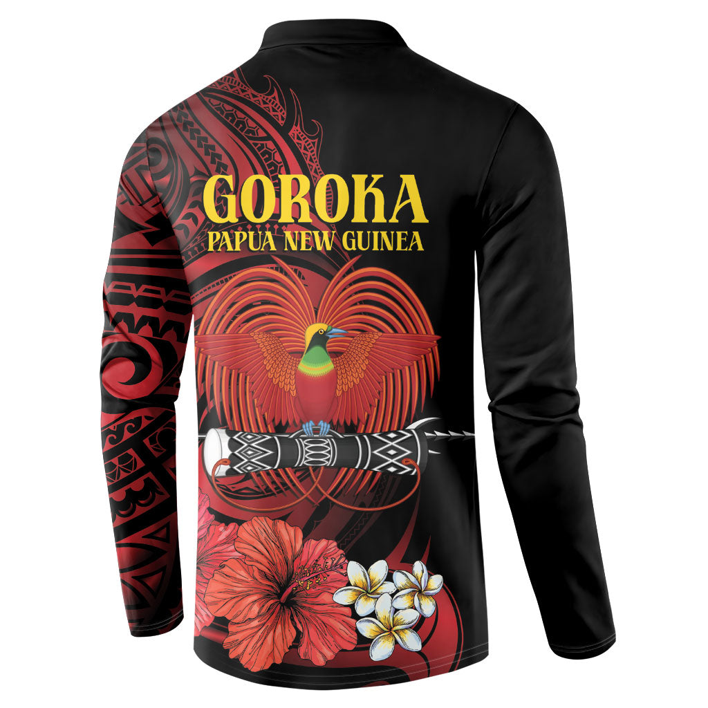 Huli Wigmen Tribe Hela Province Button Sweatshirt Papua New Guinea Indigenous Pattern LT9 - Polynesian Pride