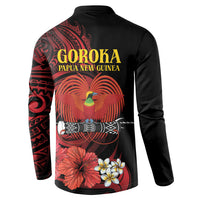 Huli Wigmen Tribe Hela Province Button Sweatshirt Papua New Guinea Indigenous Pattern LT9 - Polynesian Pride