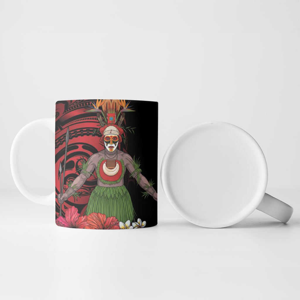 Huli Wigmen Tribe Hela Province Ceramic Mug Papua New Guinea Indigenous Pattern LT9 - Polynesian Pride