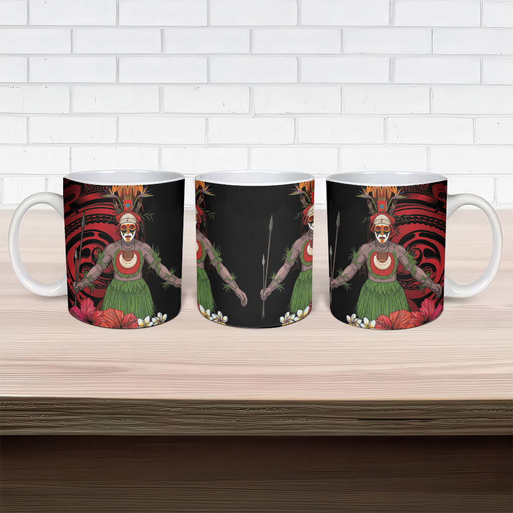 Huli Wigmen Tribe Hela Province Ceramic Mug Papua New Guinea Indigenous Pattern LT9 - Polynesian Pride