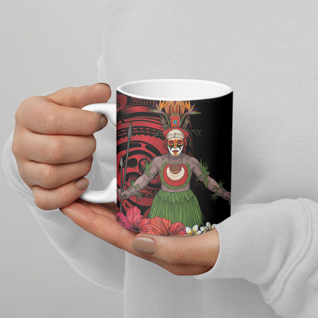 Huli Wigmen Tribe Hela Province Ceramic Mug Papua New Guinea Indigenous Pattern LT9 - Polynesian Pride