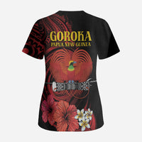 Huli Wigmen Tribe Hela Province Scrub Top Papua New Guinea Indigenous Pattern LT9 - Polynesian Pride